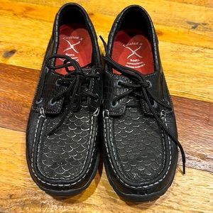 Twisted X black woman’s moccasins